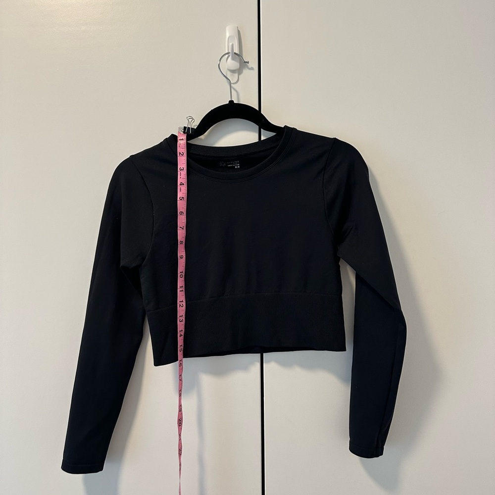 Aerie Offline Black Fitted Crop Top